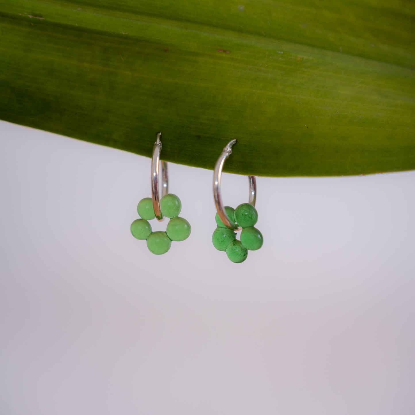 Flor de Vidrio - Aretes