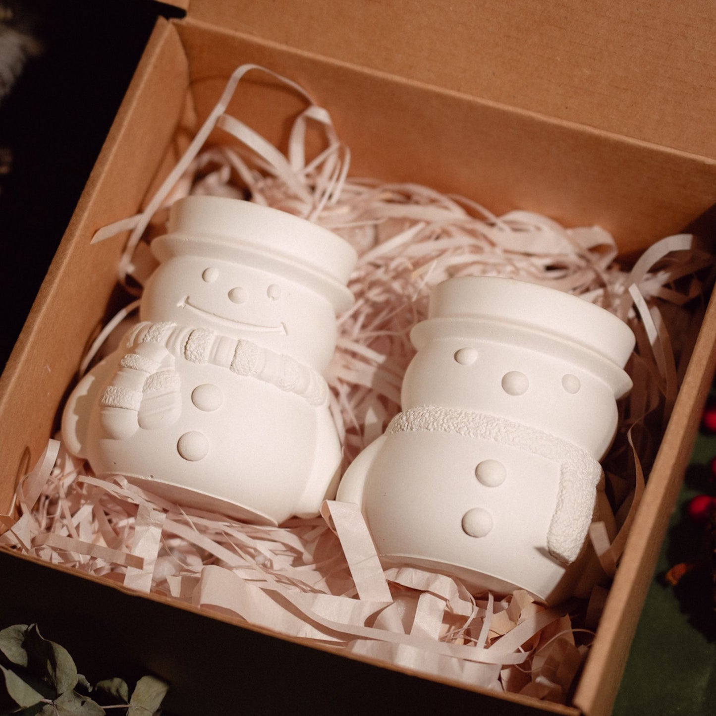 Dúo Invernal - Caja 2 Muñecos de Nieve