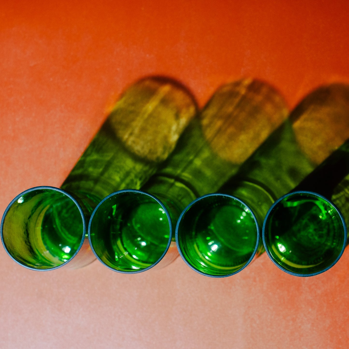 4 Vasos Largos - Verde