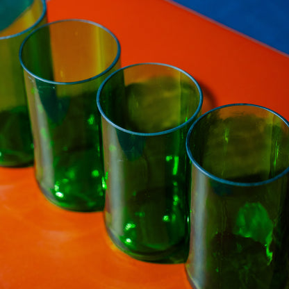 4 Vasos Largos - Verde